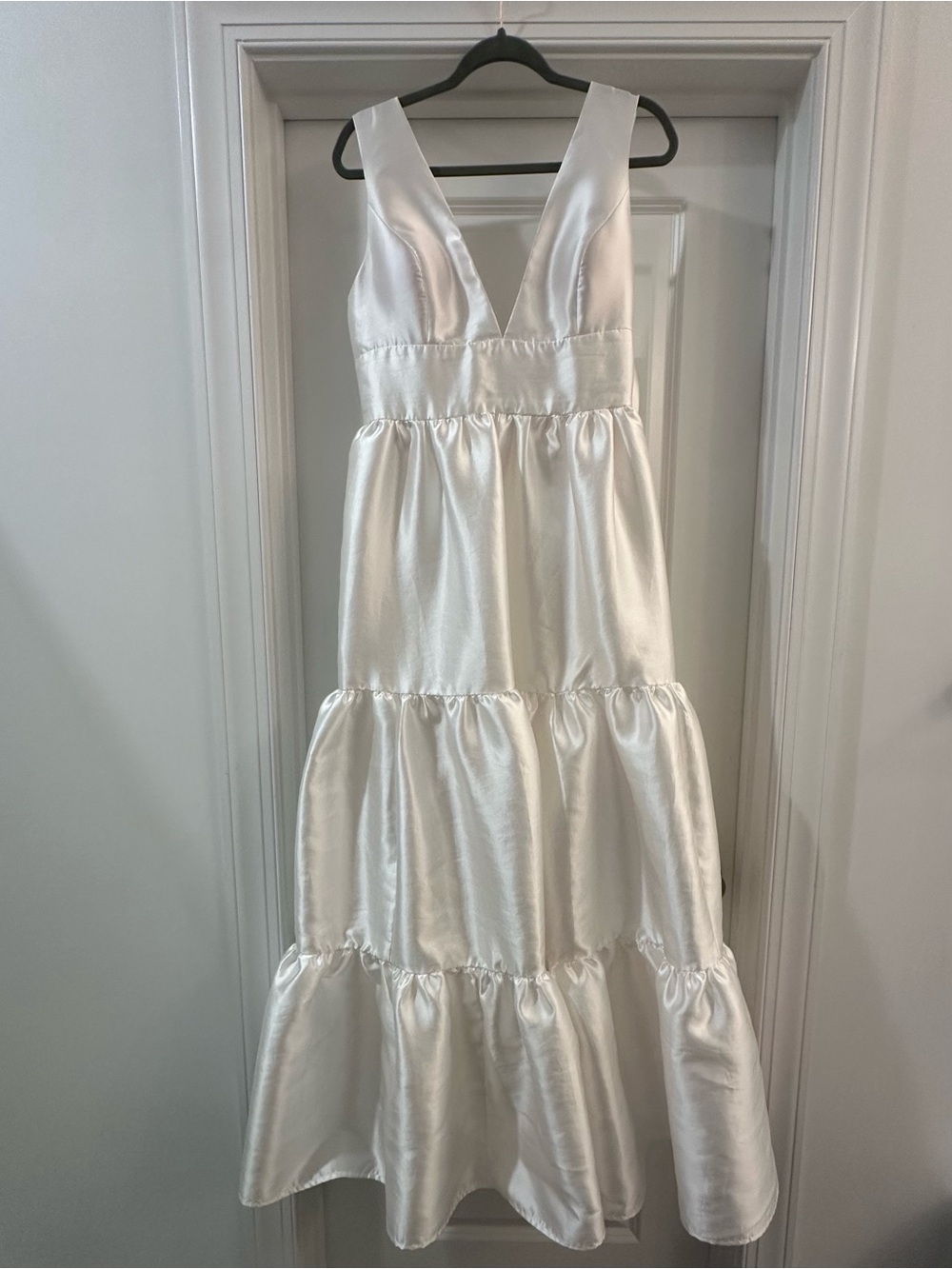 Anthropologie Hutch V-Neck Tiered Dress - White